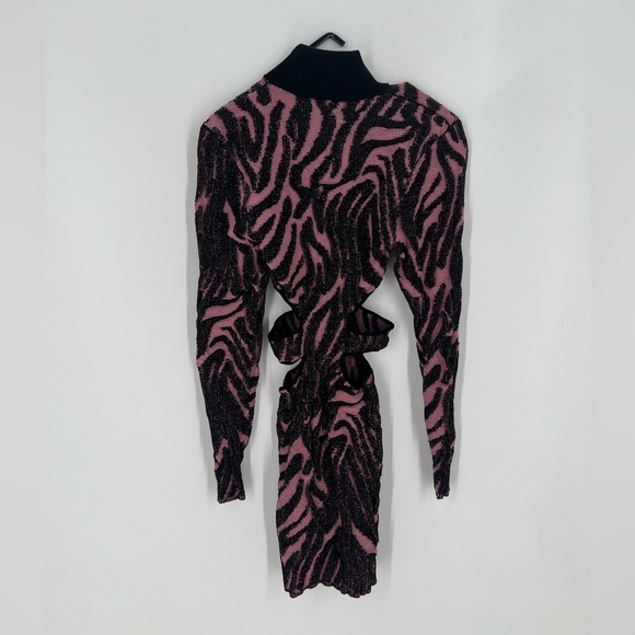 Dundas x Revolve Jett Jacquard Cut Out Mini Dress In Animal Jacquard - Picture 5 of 7